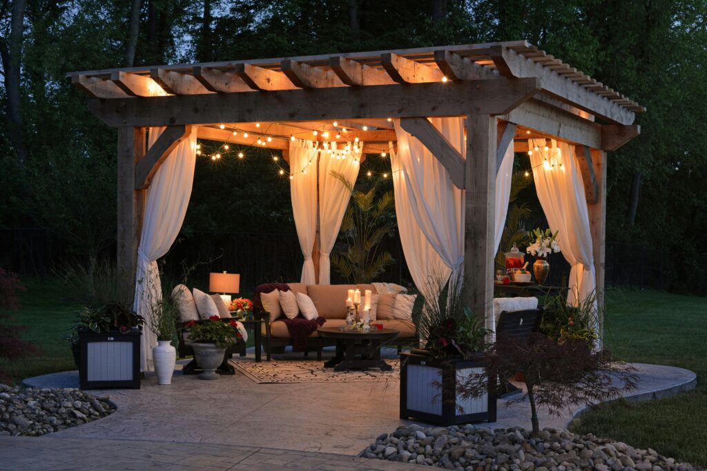 Outdoor oak Pergola